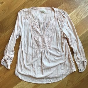 Meadow Rue • Light Pink 3/4 Sleeve Top